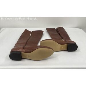 Ann‎ Taylor Brown Solid Knee High Pump Heel Women's Size 8.5